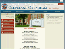 Tablet Screenshot of cityofclevelandok.com